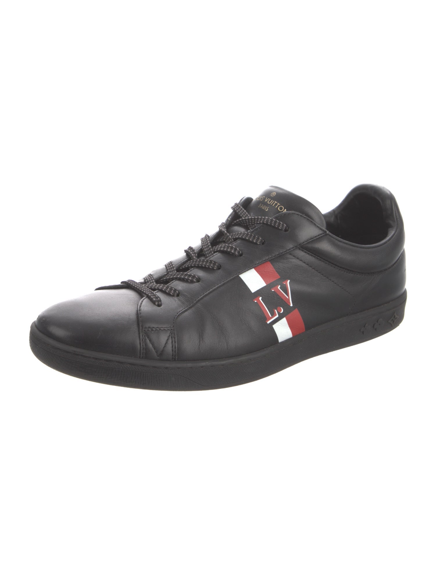 Louis Vuitton Leather Graphic Print Sneakers